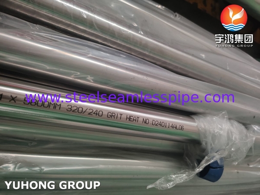 ASME SA270 ASTM A270 Tubos soldados de aço inoxidável polidos 320 240 GRIT TP304