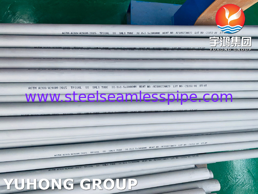 Tubo de caldeira de aço inoxidável ASTM A269 316L para serviço geral resistente à corrosão