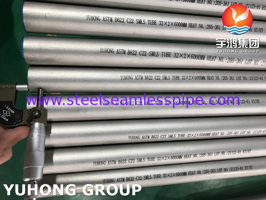 ASTM B622 / ASME SB622 Hastelloy C-22 ((UNS N6022, 2.4602) Tubo sem costura