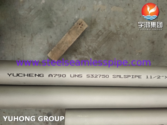 Super duplex  2507 ASTM A790 UNS S32750 Tubo sem costura de aço inoxidável