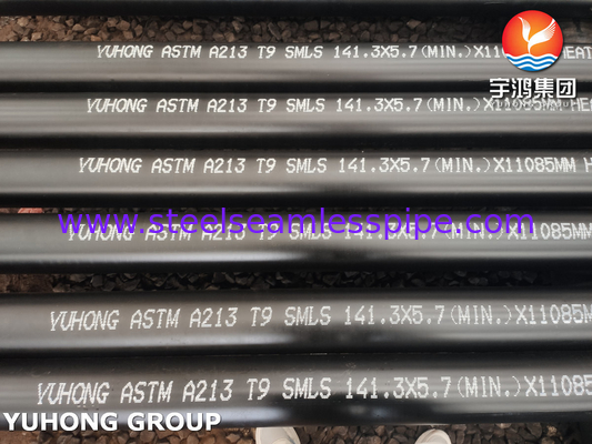 ASME SA213 T9 T11 T22 T91 Tubos sem costura de aço ligado para tubos de forno a fogo