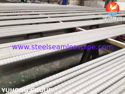 GOST9941 12X18H10T TP321 Tubos de barbatanas onduladas de aço inoxidável para arrefecedores de ar