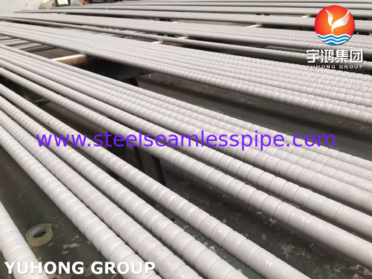 GOST9941 12X18H10T TP321 Tubos de barbatanas onduladas de aço inoxidável para arrefecedores de ar