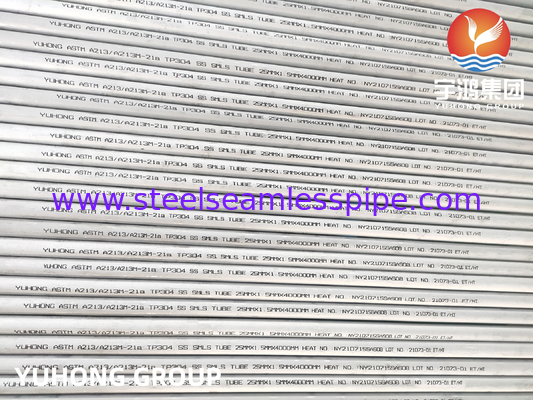 ASTM A213 TP304 Tubos de trocador de calor e de forno sem costura de aço inoxidável