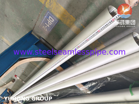 A tubulação sem emenda de aço inoxidável, ASTM A312 TP316Ti, B16.10 &amp; B16.19, 6M, PE/SEJAM, SUPERFÍCIE ACABADA A QUENTE