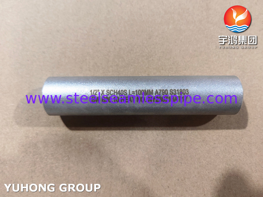 ASME B36.10 Nippel de tubo ASTM A790 UNS S31803 Nippel de aço duplex sem costura