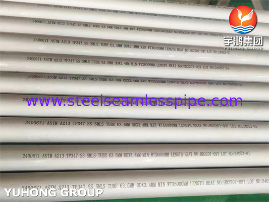 ASTM A213/ASME SA 213 TP347/TP347H Tubos sem costura de aço inoxidável na caldeira de trocador de calor