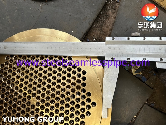 ASTM B171 C46400 Folha de tubo estacionária Componente essencial para trocadores de calor