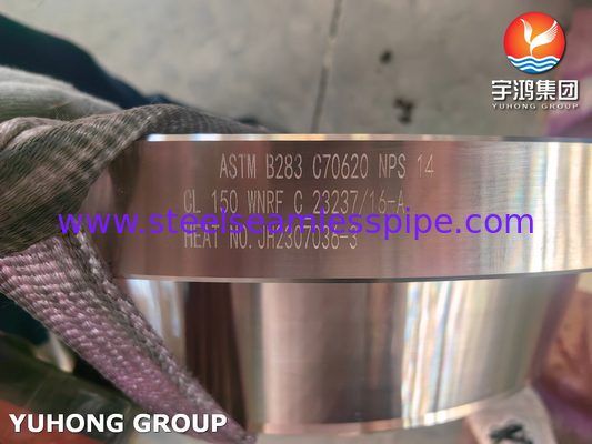 ASTM B283 C70620 Flange RF de pescoço de solda de cobre