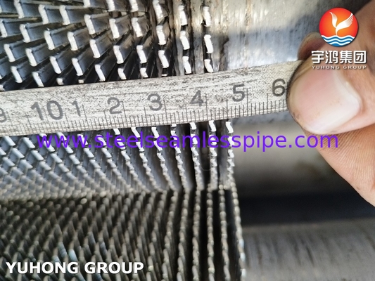 ASTM A312 TP304H Tubos de aço inoxidável HFW de barbatanas serrilhadas Tubos de barbatanas espirais