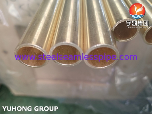 ASTM B111 C44300 O61 Tubo de latão Admiralty Tubo de trocador de calor de cobre sem costura