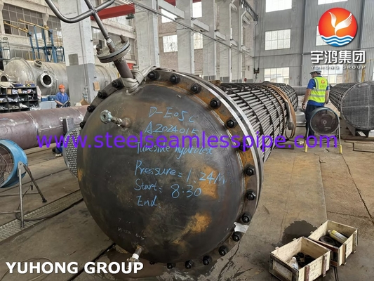 Tubo com conjunto de tubos ASME U STAMP D-E05C ASME SA179 Tubo sem costura de aço carbono com folha de tubos ASME SA266 Gr.2N