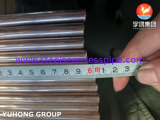 ASTM B111 C70600 Tubos de liga de cobre para instalações de condensação de trocadores de calor