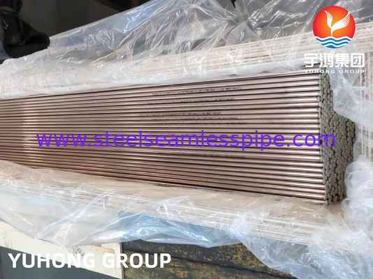 Tubo sem costura ASTM B111 C68700 C70600 C44300 C1200 PARA SISTEMA DE CALENTAMENTO DO ACERRADOR CONDENSADOR