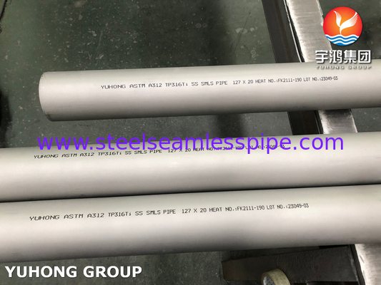 ASTM A312 316Ti Tubo de aço inoxidável de parede espessa Forte resistência à corrosão