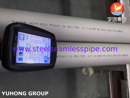 ASTM A312 316Ti Tubo de aço inoxidável de parede espessa Forte resistência à corrosão