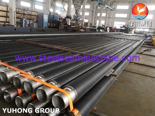 ASTM A312 TP316L Tubo de barbatanas de aço inoxidável tipo Hfw com barbatanas sólidas para economizador