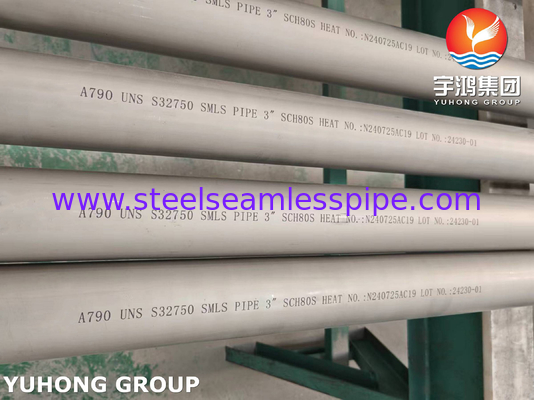 Tubo duplex 2507 sem costura, ASTM A790 S32750 Super duplex tubo de aço inoxidável