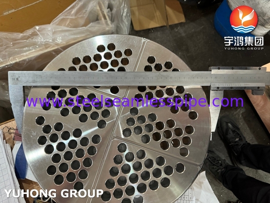 ASTM A240 SS304 Folha de tubos para acessórios de trocadores de calor