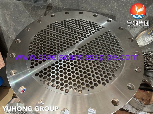 ASTM A240 SS304 Folha de tubos para acessórios de trocadores de calor