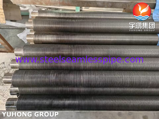 ASTM A210 GR.A1, tubo de barbatanas incorporado em aço carbono com fita de alumínio, 100% ECT