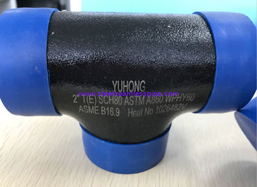 ASTM A860 WPHY60/42/52/65/70/de T de redutor 80, ELBOW 2" superfície do preto de SCH80 BW ASME B16.9 OU revestimento da cor