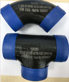 ASTM A860 WPHY60/42/52/65/70/de T de redutor 80, ELBOW 2" superfície do preto de SCH80 BW ASME B16.9 OU revestimento da cor