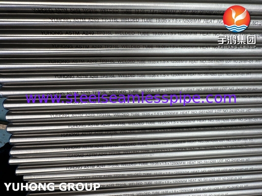 ASTM A249/ ASME SA249 TP316L Tubos para trocadores de calor