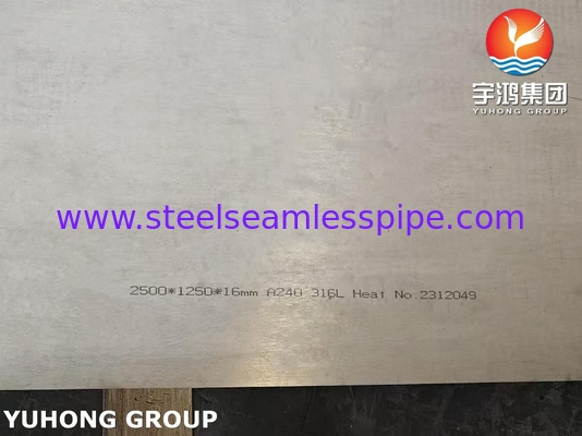 ASTM A240 SS316L 1.4404 S31603 Chapa de aço inoxidável para petróleo e gás