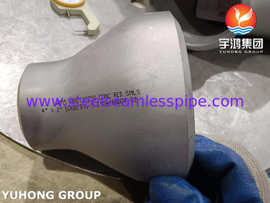 ASTM A815 UNS S32750 Acessórios de aço super duplex B16.9 BW Redutor concêntrico