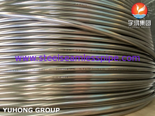 ASTM A269 TP316L Tubo sem costura de bobina de aço inoxidável NACE MR0175 Conformidade