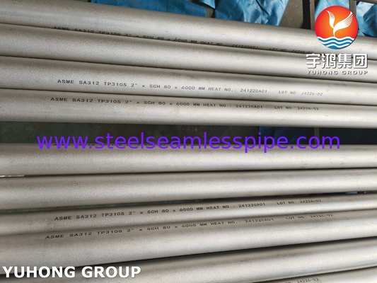 ASME SA312 TP310S / UNS S31008 Tubo industrial sem costura de aço inoxidável