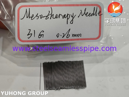 Agulha de mesoterapia, 31G Tubo de agulha tripla para cirurgia estética ISO9626