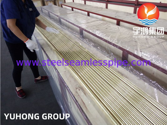 Tubo sem costura de liga de cobre Admiralty Brass Tube ASTM B111 C44300 C71500 C68700 Aplicação de trocador de calor