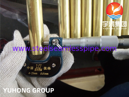 Tubo sem costura de liga de cobre ASTM B111 C70600,C44300,C71500 Equipamento de água do mar Aplicação em terra e fora de terra