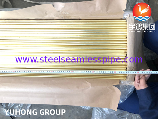 Tubo sem costura de liga de cobre ASTM B111 C70600,C44300,C71500 Equipamento de água do mar Aplicação em terra e fora de terra