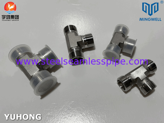 Adaptador de aço inoxidável Tees NPT G PT SS316L Formação hidráulica