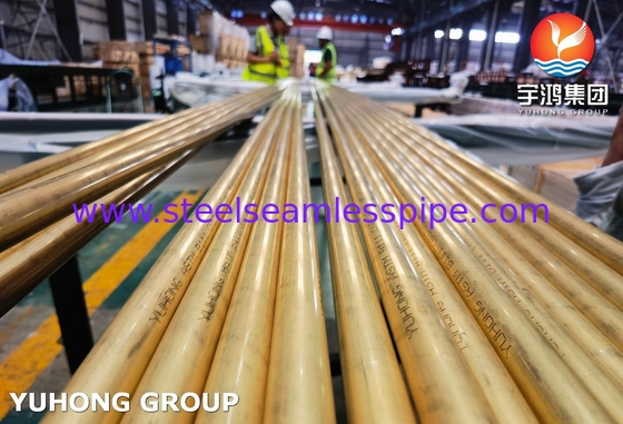 ASTM B111 C68700 Tubos de cobre-níquel para aplicações em condensadores e trocadores de calor