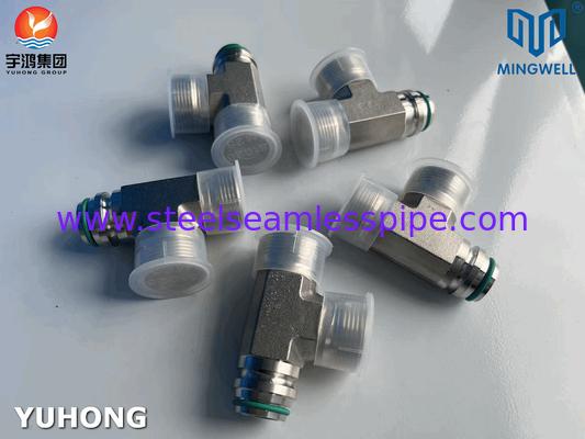 Adaptador de aço inoxidável Tees NPT G PT SS316L Formação hidráulica