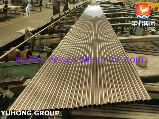 Tubos sem costura para caldeiras de cobre e níquel ASTM B111 ASME SB111 C71640 CW353H