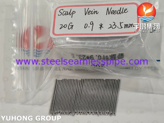 ISO 9626 SUS304, tubo de agulha intravenosa para injecção e perfusão venosa, 20G 0,9*23,5MM