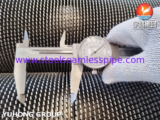ASTM A312 TP304H Tubos de barbatanas dentadas para trocadores de calor e resfriamento de reatores