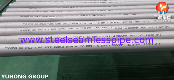 ASME SA213 TP347H Tubo sem costura de aço inoxidável para superqueimador e aquecedor de ar