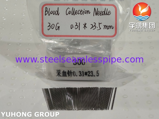 ISO9626 SUS304 30G 0.31*23.5MM Lança de sangue medico-sólido para amostragem