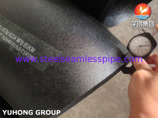 ASTM A234 WPB Cobre de aço carbono com cotovelo 45DEG LR Buttwelded BW B16.9