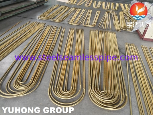 B359 C44300 C44500 Liga de cobre Tubos de barbatanas baixas U Bend para trocadores de calor ASTM B154-16