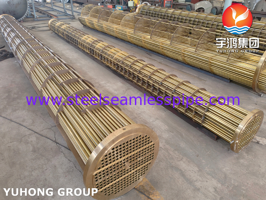 Tubos de trocador de calor de liga de cobre C44300 C68700 com folha de tubos