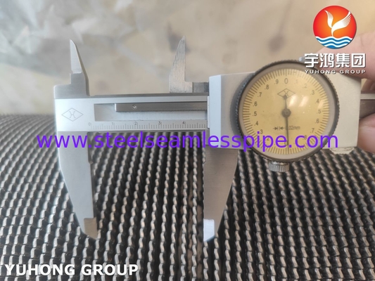 ASME SA312 TP347 Tubo serrilhado HFW de aço inoxidável com faixa de nadadeira de aço inoxidável para economizador