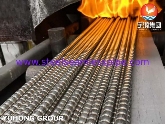 ASME SA312 / ASTM A312 TP310S Tubos de barbatana ondulada para trocadores de calor