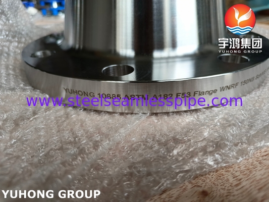 Super duplex 2507 Flange ASTM A182 F53 UNS S32750 Super duplex flange de pescoço de solda